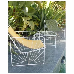 Fauteuil Eldorado outdoor soleil en toile déperlante | Blanc