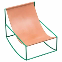 Fauteuil en cuir Rocking Chair