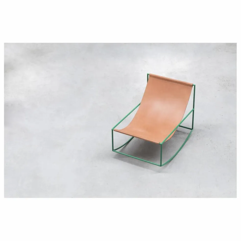 Fauteuil en cuir Rocking Chair