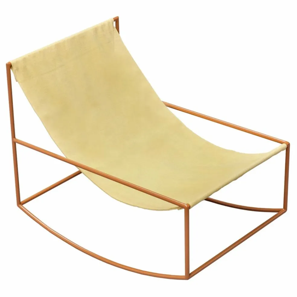Fauteuil en lin Rocking Chair