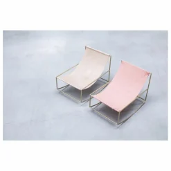 Fauteuil en lin Rocking Chair