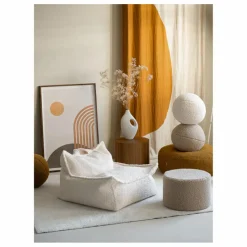 Fauteuil en teddy | Ecru