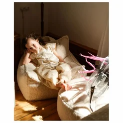 Fauteuil en teddy | Ecru