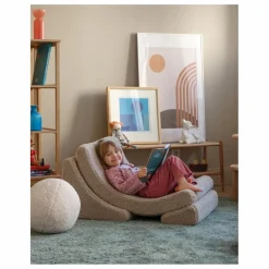 Fauteuil en teddy Moon | Beige