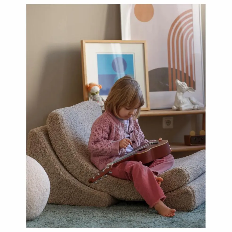 Fauteuil en teddy Moon | Beige