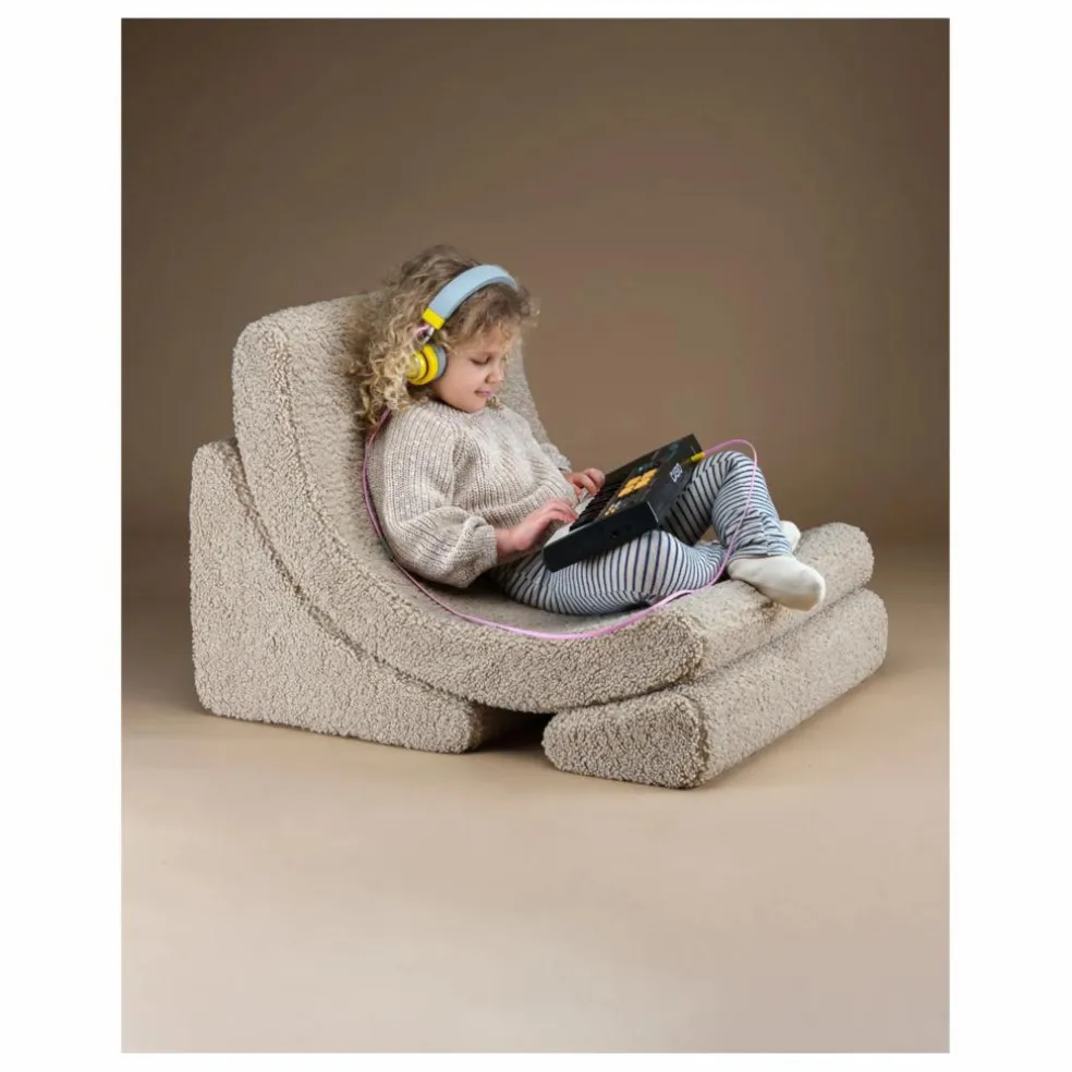 Fauteuil en teddy Moon | Beige