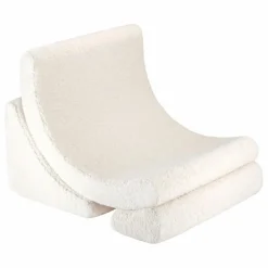 Fauteuil en teddy Moon | Ecru
