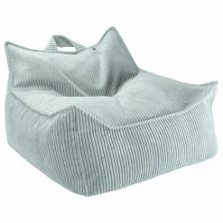Fauteuil en velours côtelé | Bleu Clair