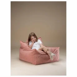 Fauteuil en velours côtelé | Rose