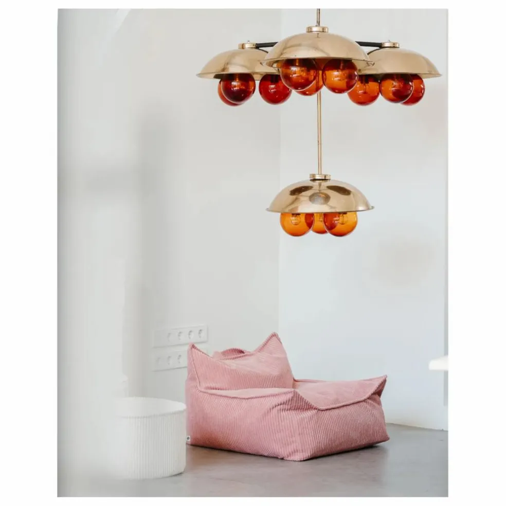 Fauteuil en velours côtelé | Rose