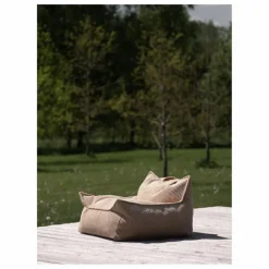 Fauteuil en velours côtelé | Marron clair