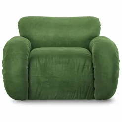 Fauteuil lounge en velours Arc | Vert