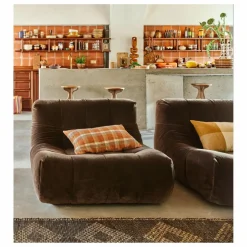 Fauteuil lounge Lazy | Marron