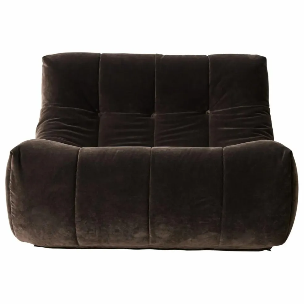 Fauteuil lounge Lazy | Marron