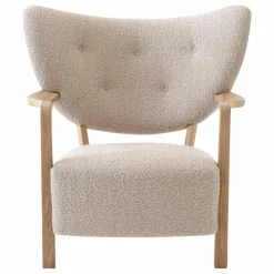 Fauteuil Wulff ATD2, piétement en chêne | Beige