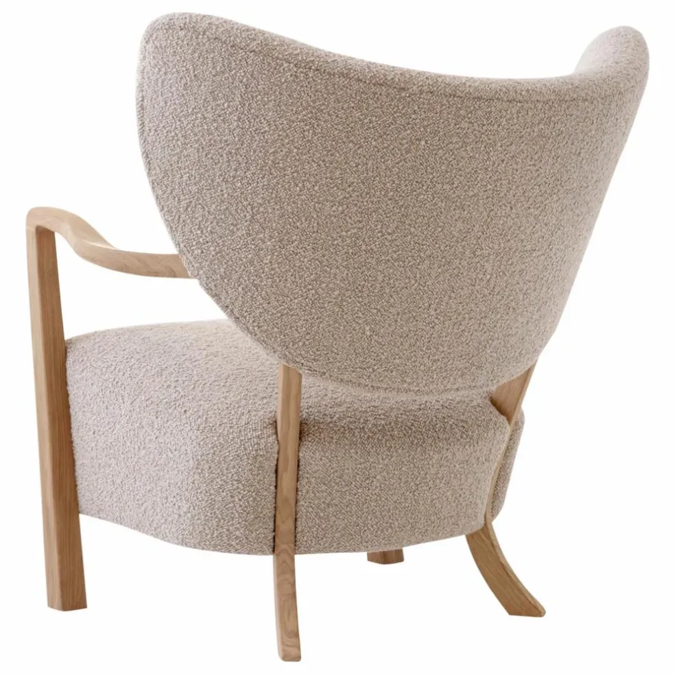 Fauteuil Wulff ATD2, piétement en chêne | Beige