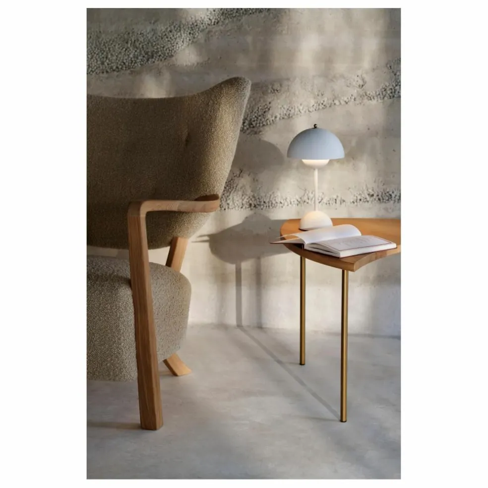 Fauteuil Wulff ATD2, piétement en chêne | Beige