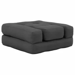 Fauteuil-pouf Cube pour enfant | Gris foncé