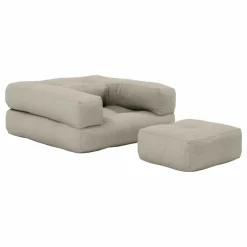 Fauteuil-pouf Cube pour enfant | Lin