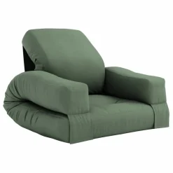Fauteuil-pouf Mini Hippo pour enfant | Vert olive