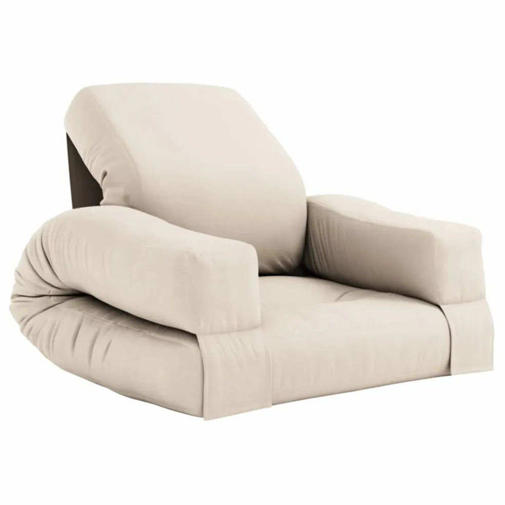 Fauteuil-pouf Mini Hippo pour enfant | Beige