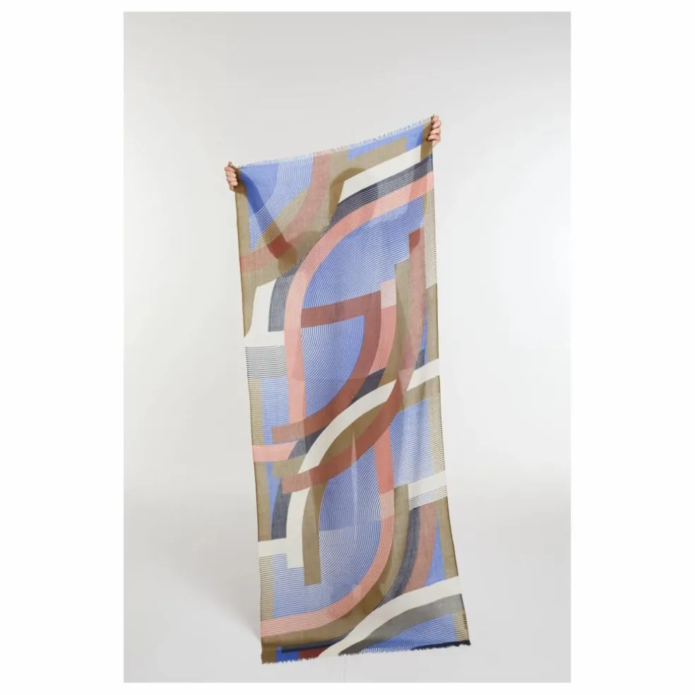 Foulard Alchimie Laine | Bleu