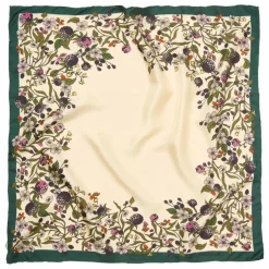 Foulard Autumn Blackberry Soie | Ecru
