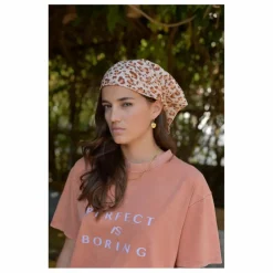 Foulard Kate Léopard Voile de Coton - Collection Femme | Rose pâle
