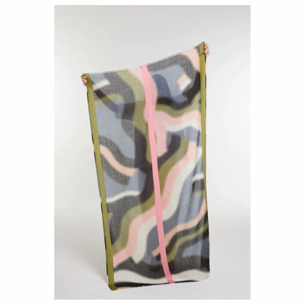 Foulard Mouvance Laine | Rose