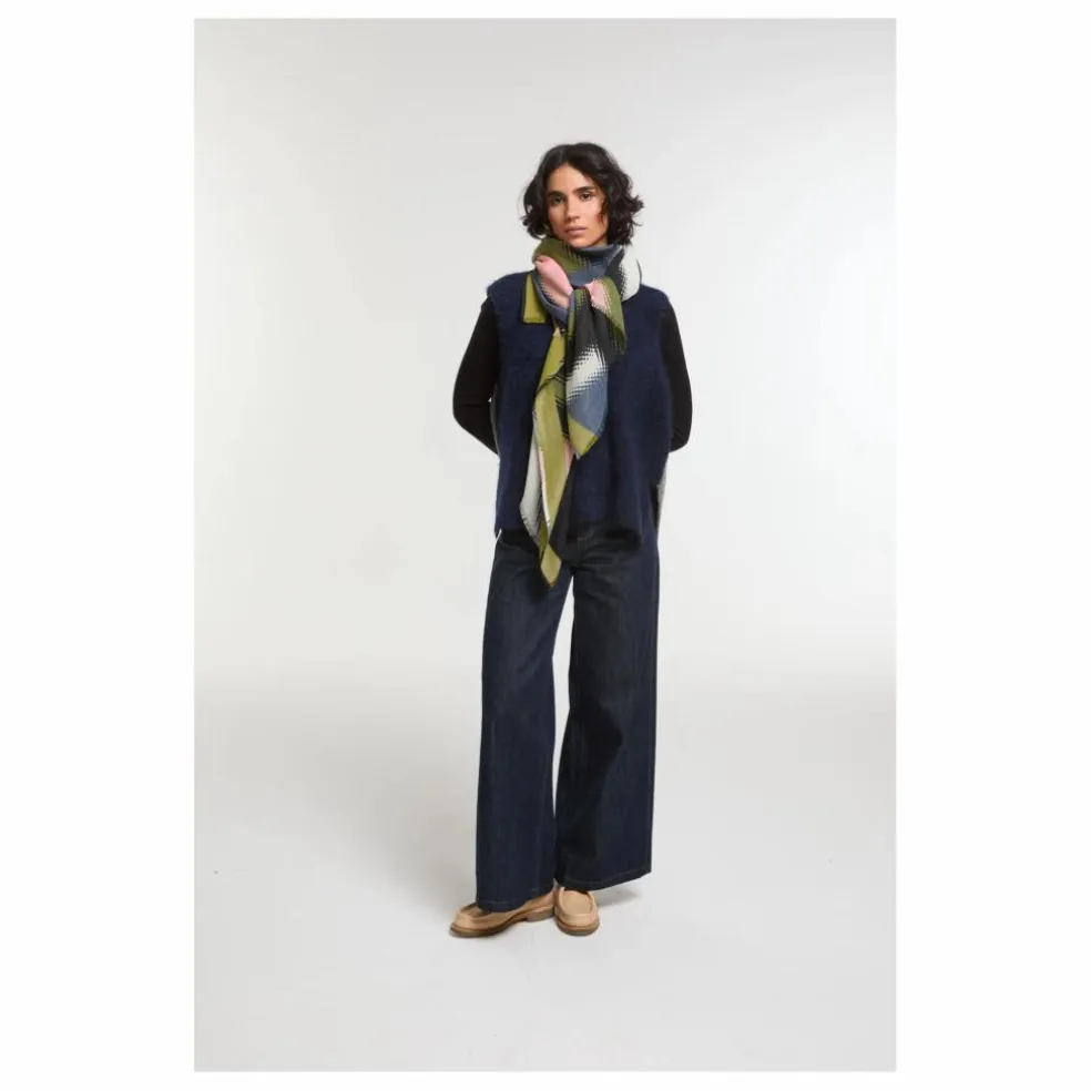 Foulard Mouvance Laine | Rose