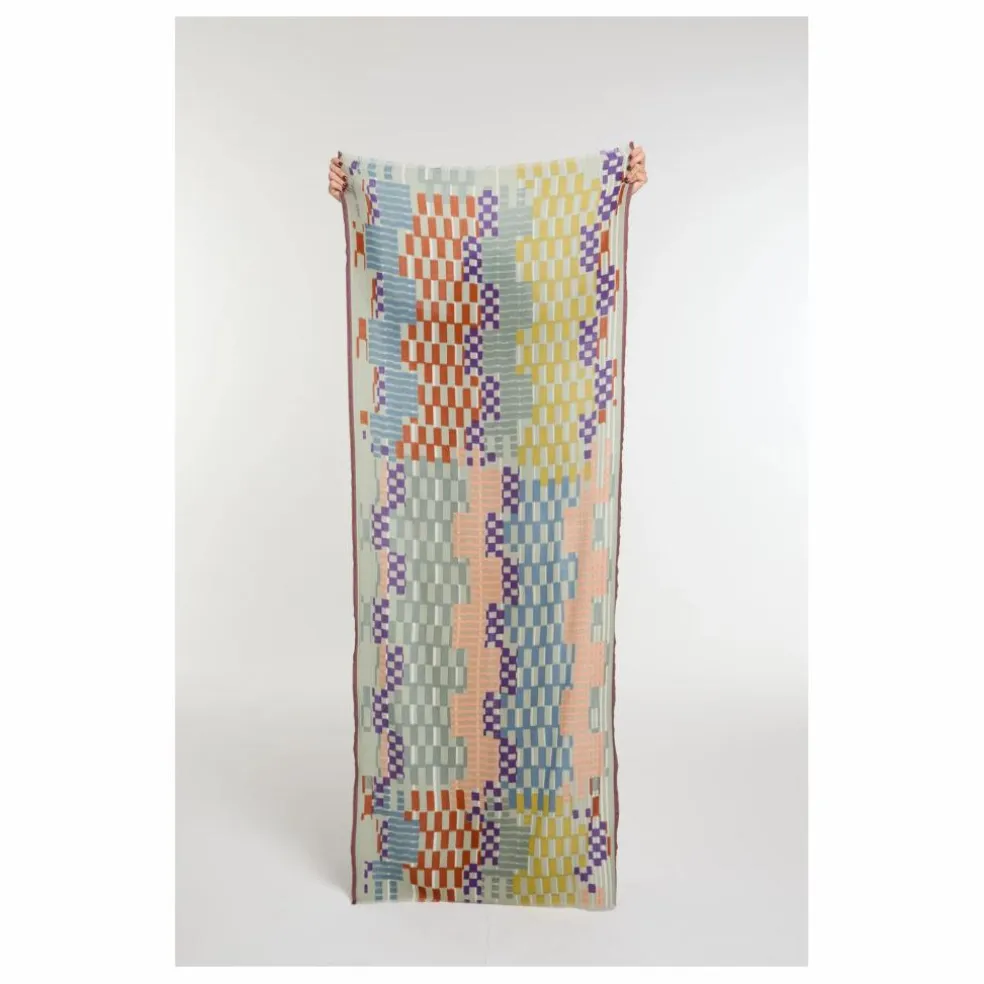 Foulard Saccade Laine | Vert argile