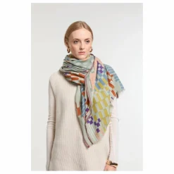 Foulard Saccade Laine | Vert argile