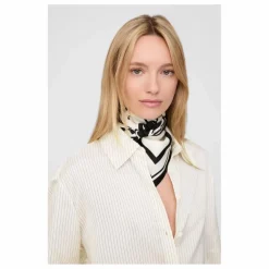 Foulard York Monogram Soie | Ivoire