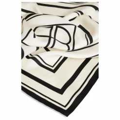 Foulard York Monogram Soie | Ivoire