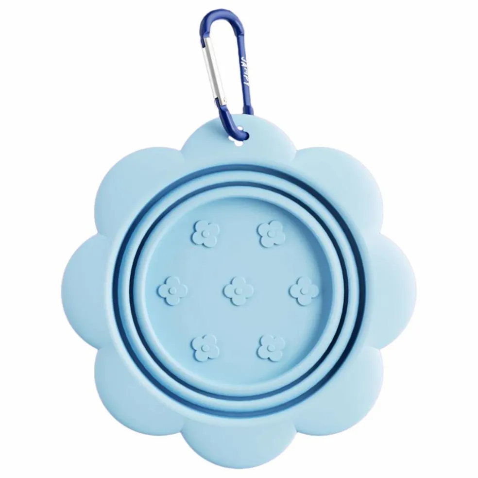 Gamelle de transport Flower | Bleu ciel