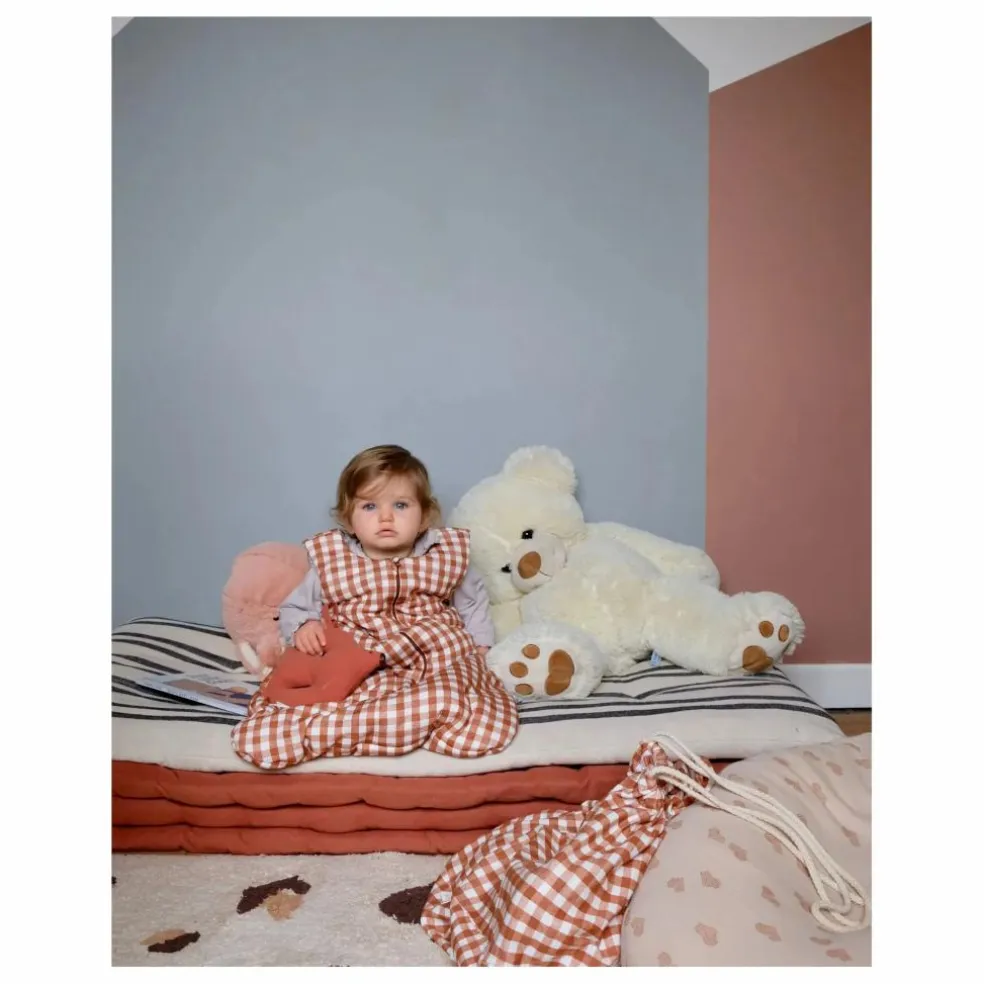 Gigoteuse en coton bio Vichy | Caramel