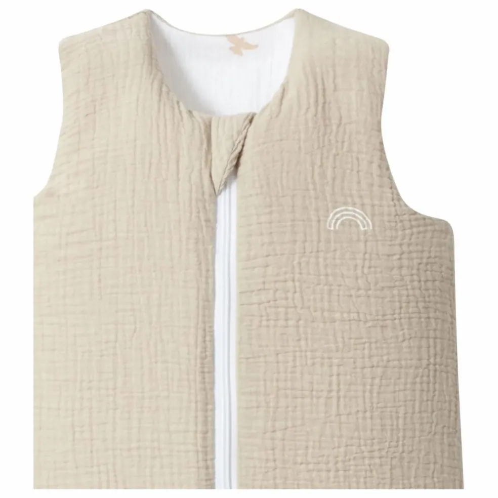 Gigoteuse multi-saisons réversible en double gaze de coton | Beige