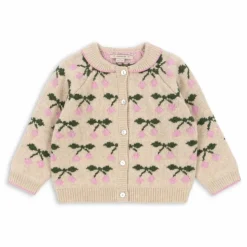 Gilet Belou Cerises Laine | Beige