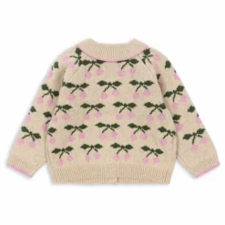 Gilet Belou Cerises Laine | Beige