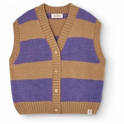 Gilet Blobfish Rayé Laine | Marron