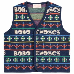 Gilet Bobo Laine et Cachemire | Bleu marine
