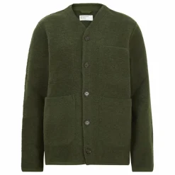 Gilet Boutonné Laine | Vert kaki