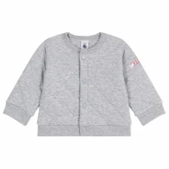 Gilet Boutons Logo | Gris chiné