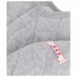 Gilet Boutons Logo | Gris chiné