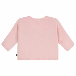Gilet Cache-Cœur Pointelle Laine | Rose