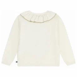Gilet Col Pailleté Laine | Ecru