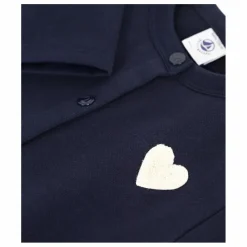 Gilet Cœur Coton Bio | Bleu marine
