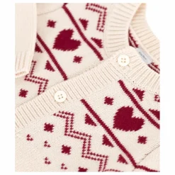 Gilet Cœurs Laine Bébé | Ecru