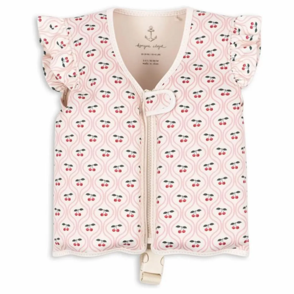 Gilet de natation à volant Cherry | Rouge cerise