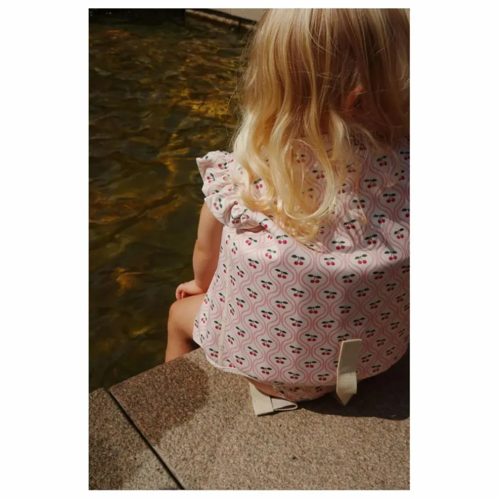 Gilet de natation à volant Cherry | Rouge cerise